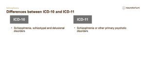 Differences between ICD-10 and ICD-11